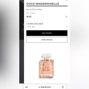 AUTHENTIC CHANEL coco mademoiselle eau de parfum
